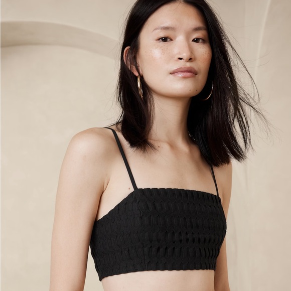 NWT Banana Republic Vina Crop Top Black, 8 - Picture 2 of 5